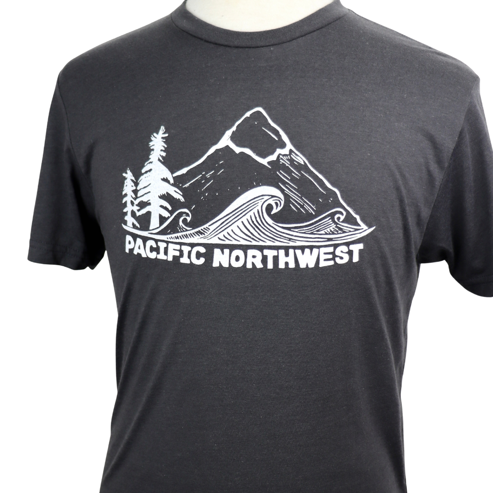 Original Pacific Northwest Unisex Triblend Tee in Gunmetal Grey