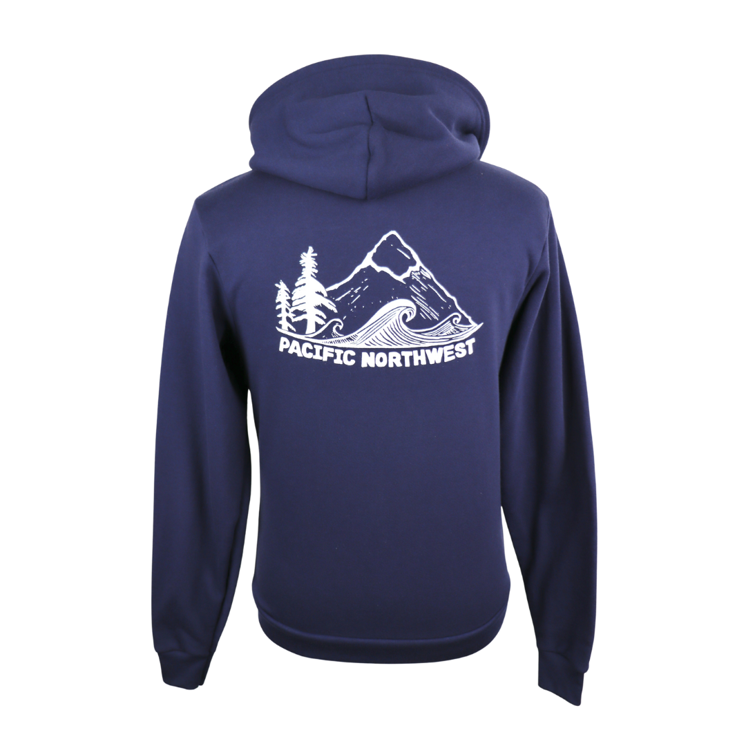 Original Pacific Northwest Unisex Zip Hoodie in Navy