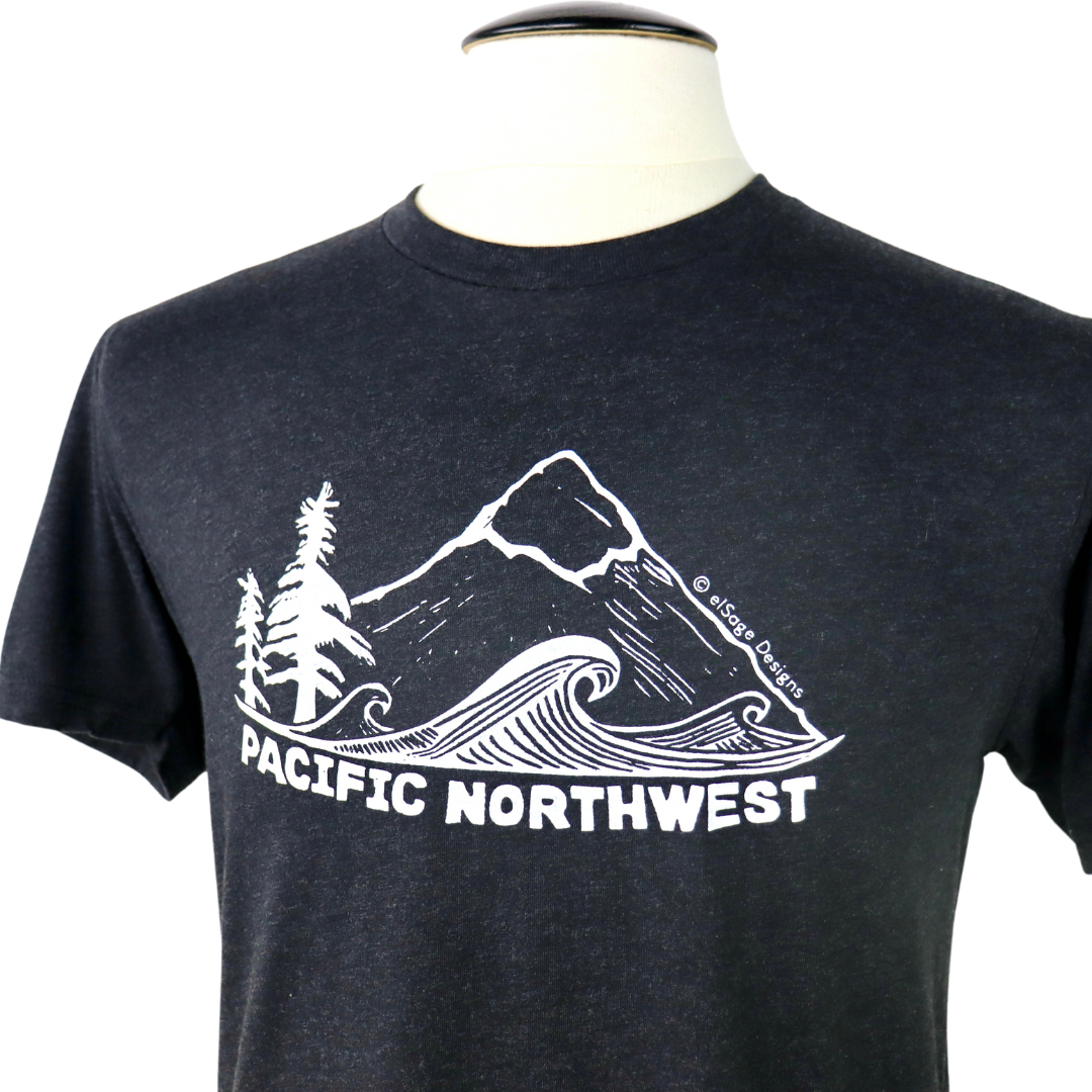 Original Pacific Northwest Unisex Triblend Tee in Charcoal