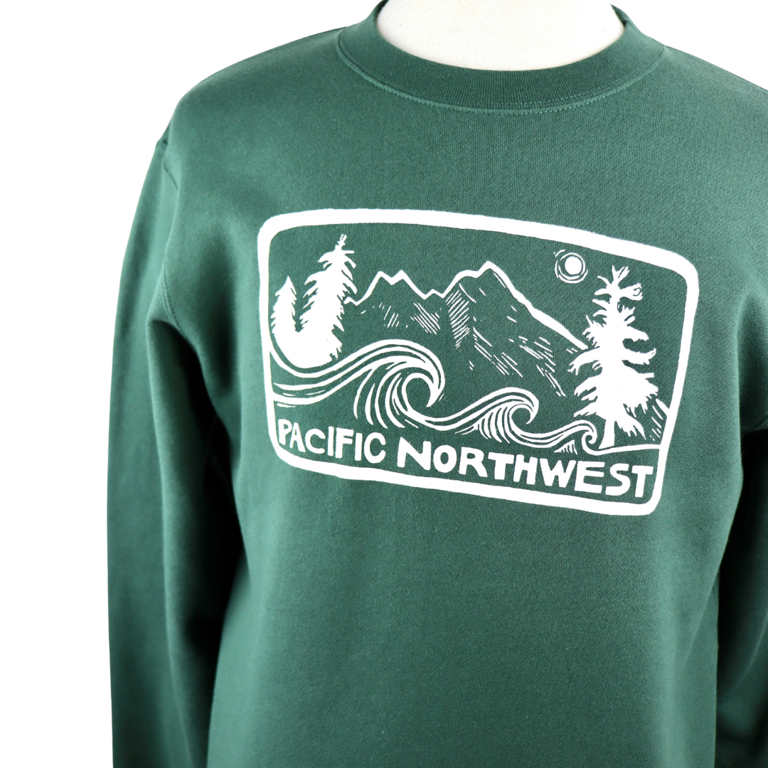 Pacific Northwest 2.0 Unisex Crewneck in Pine