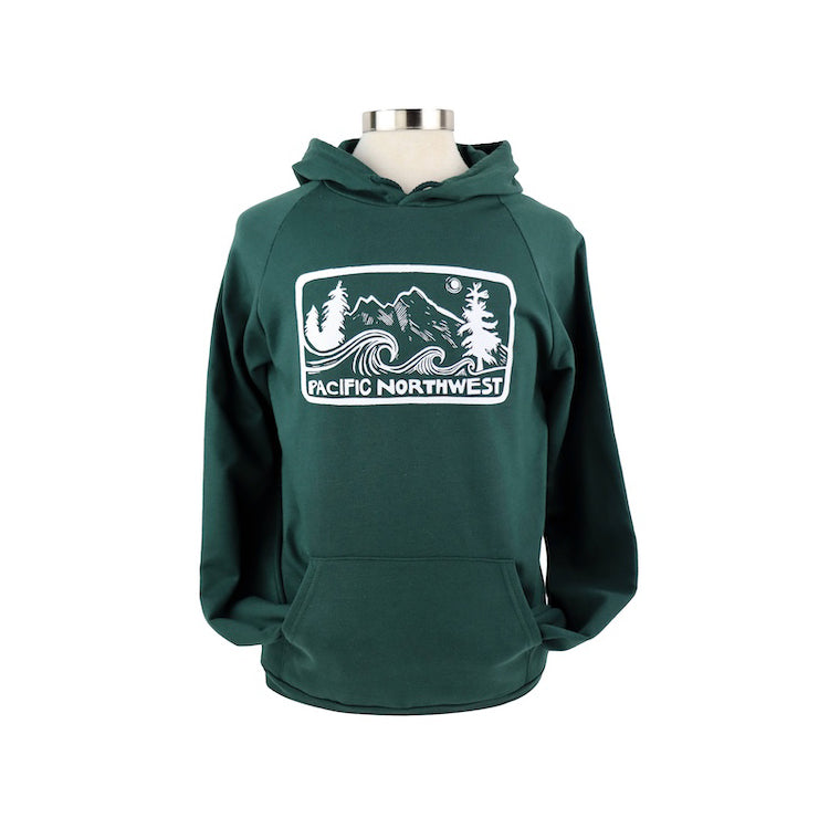 Organic Cotton Pacific Northwest Vol. 2 Unisex Pullover Hoodie in Forest