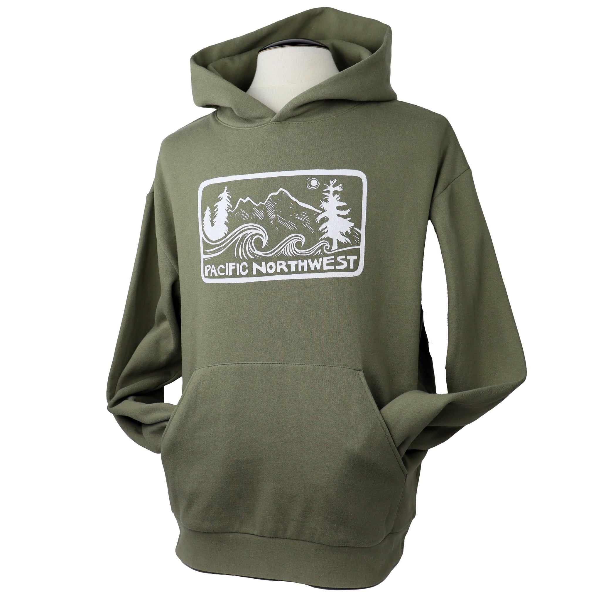 Pacific Northwest 2.0 Unisex Midweight Hoodie in Olive