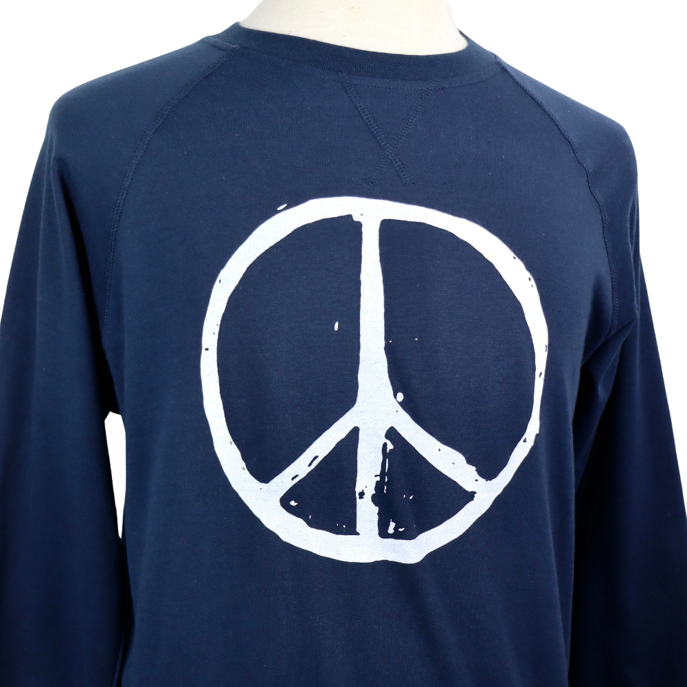 Peace Unisex French Terry Crewneck in Navy