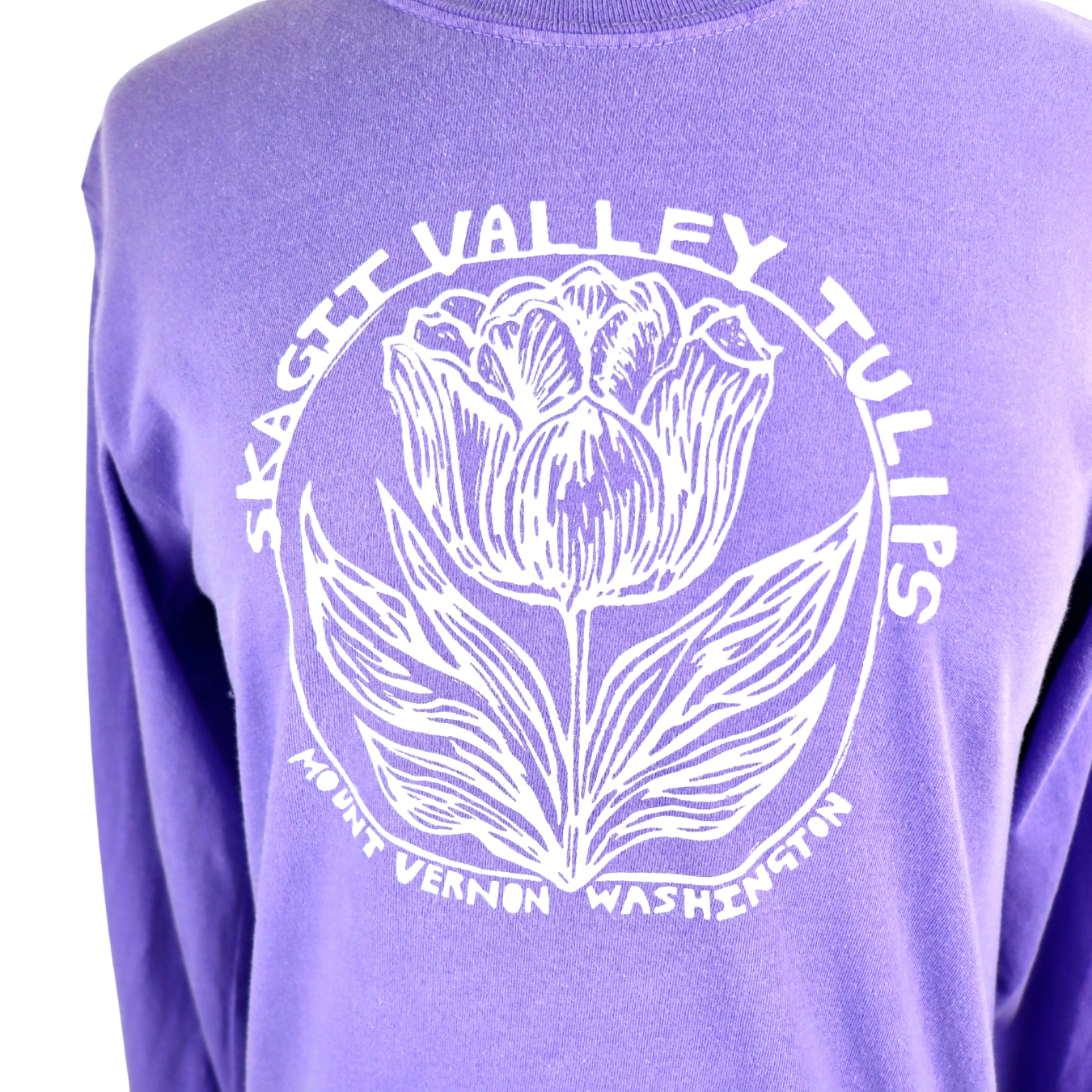 Skagit Valley Tulips Unisex Long Sleeve Tee in Washed Violet