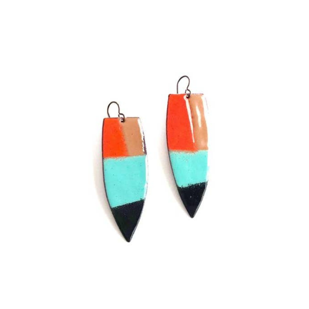 Colorful Enamel Earrings