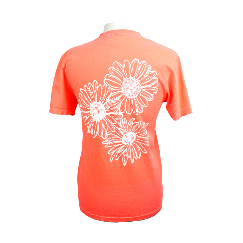Stay Wild Unisex Cotton Tee in Bright Coral