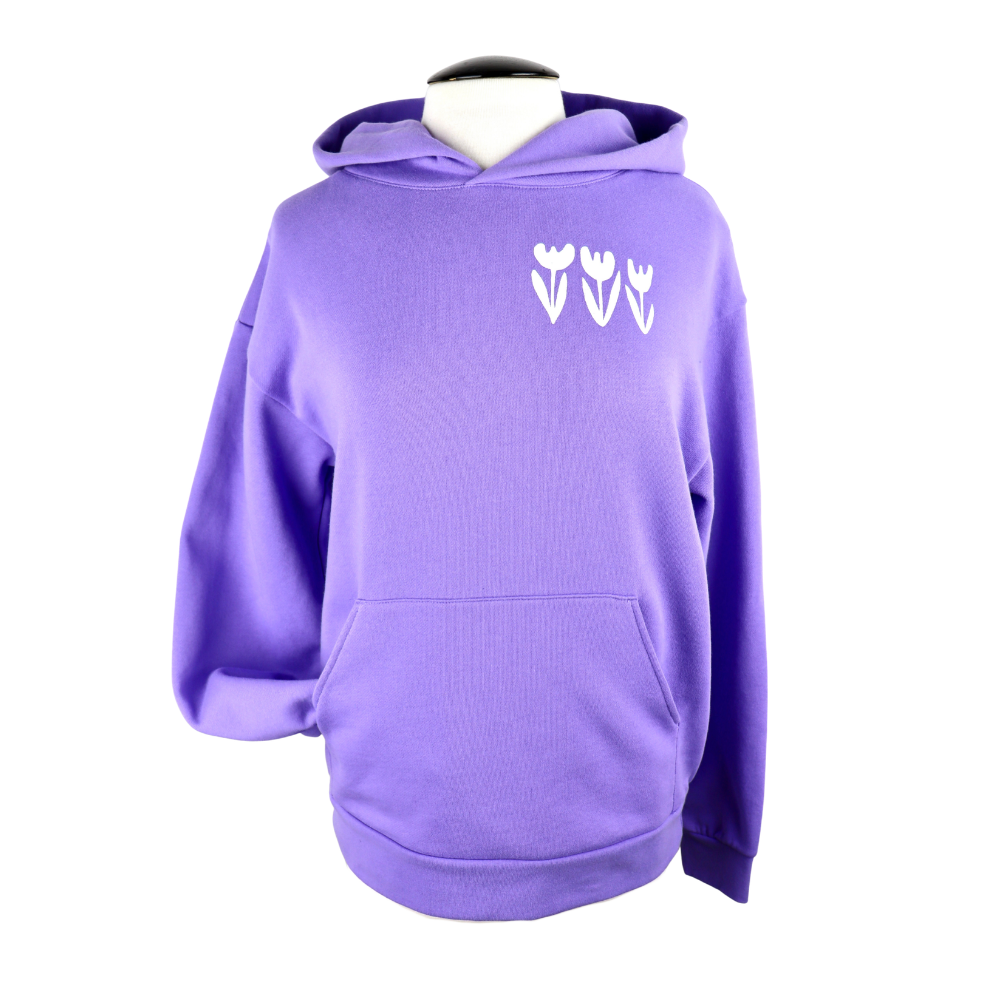 Tulip Row Unisex Midweight Hoodie in Violet