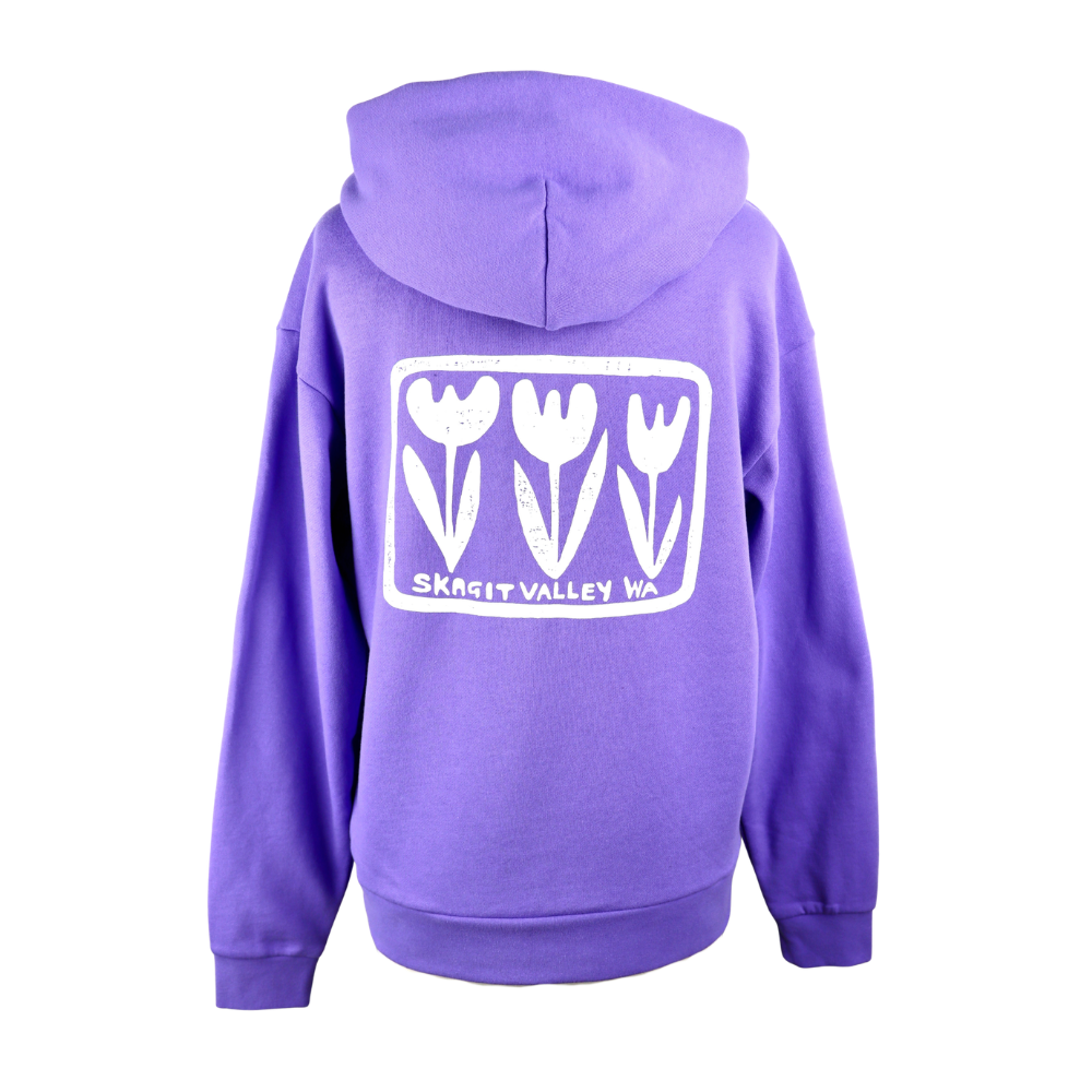 Tulip Row Unisex Midweight Hoodie in Violet