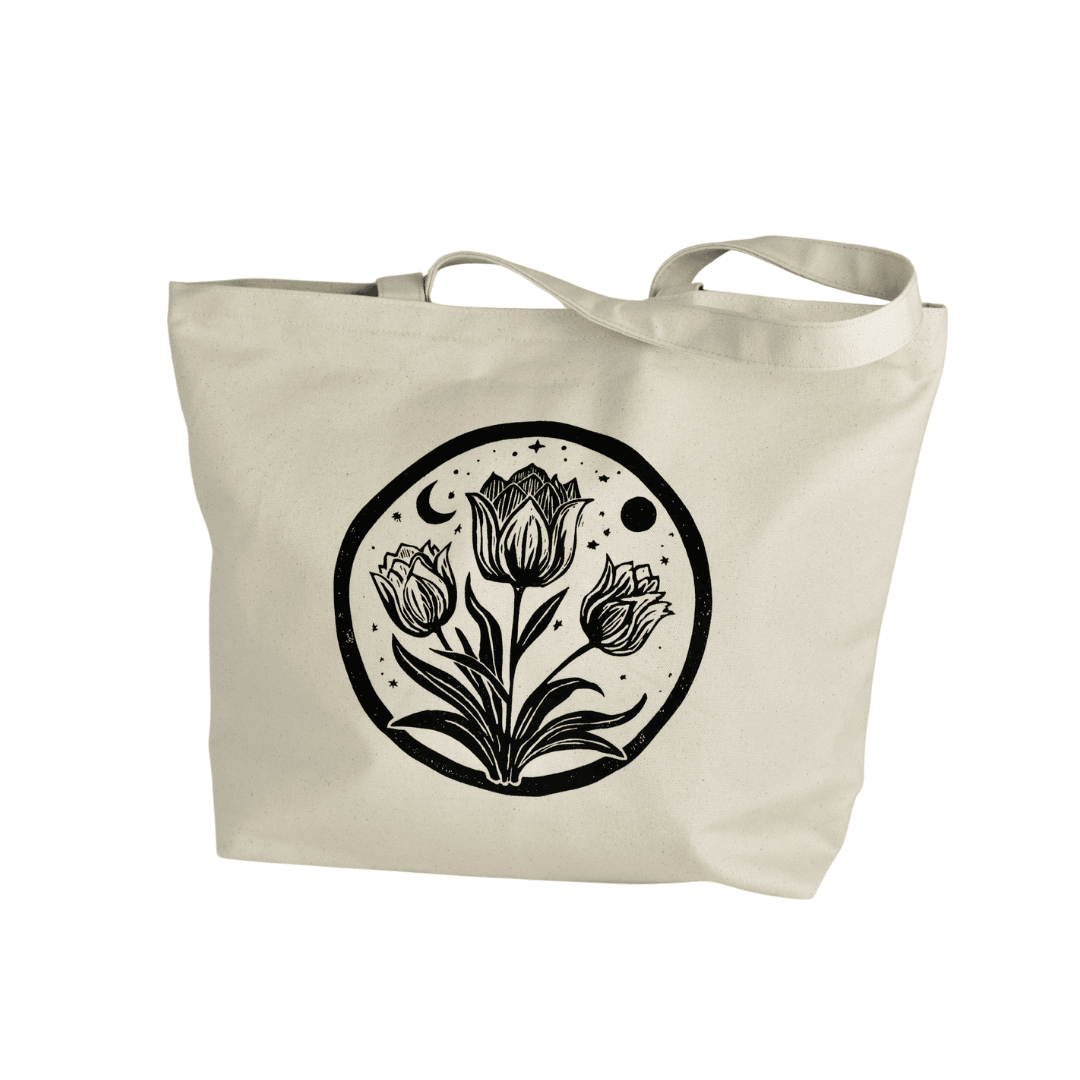 Tulip Moon Large Tote Bag