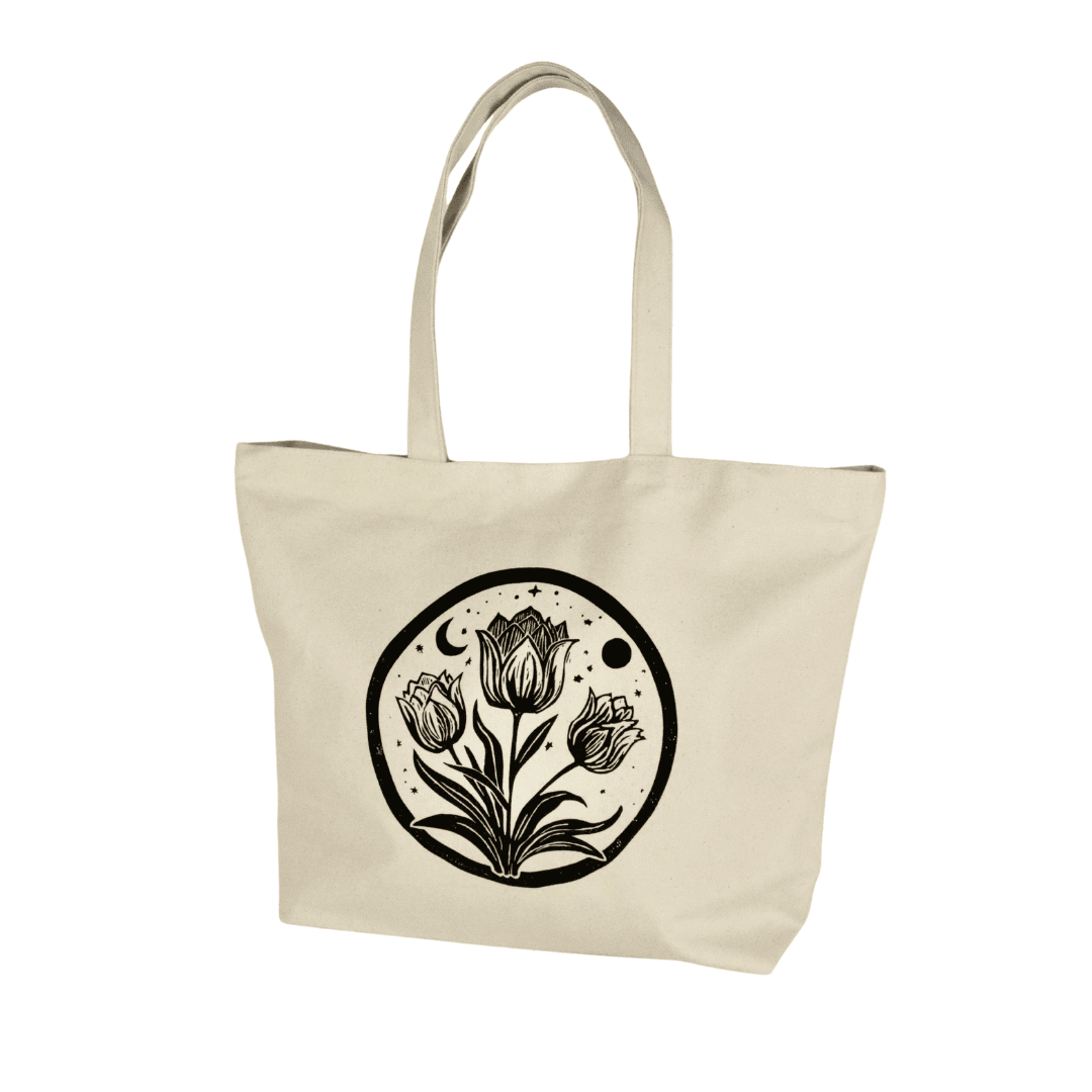 Tulip Moon Large Tote Bag