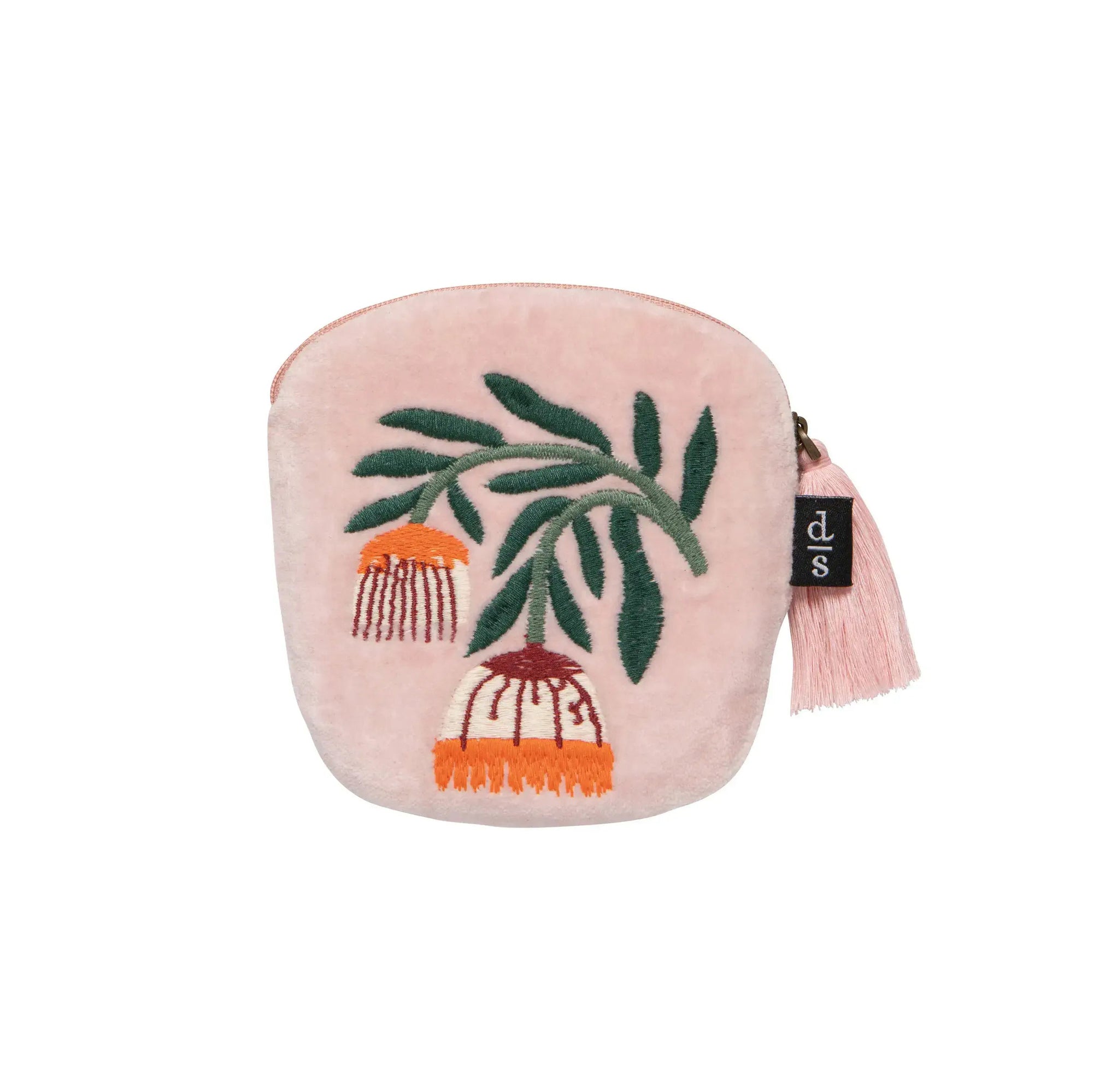 Embroidered Zipper Pouches