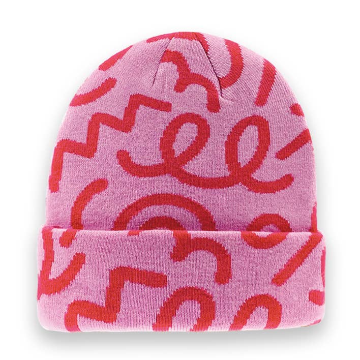 Bright Patterned Cuff Beanies