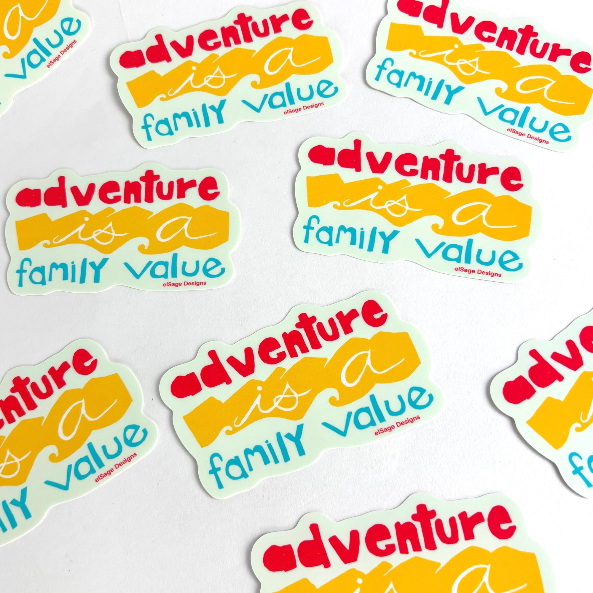 Adventure is a Family Value Sticker