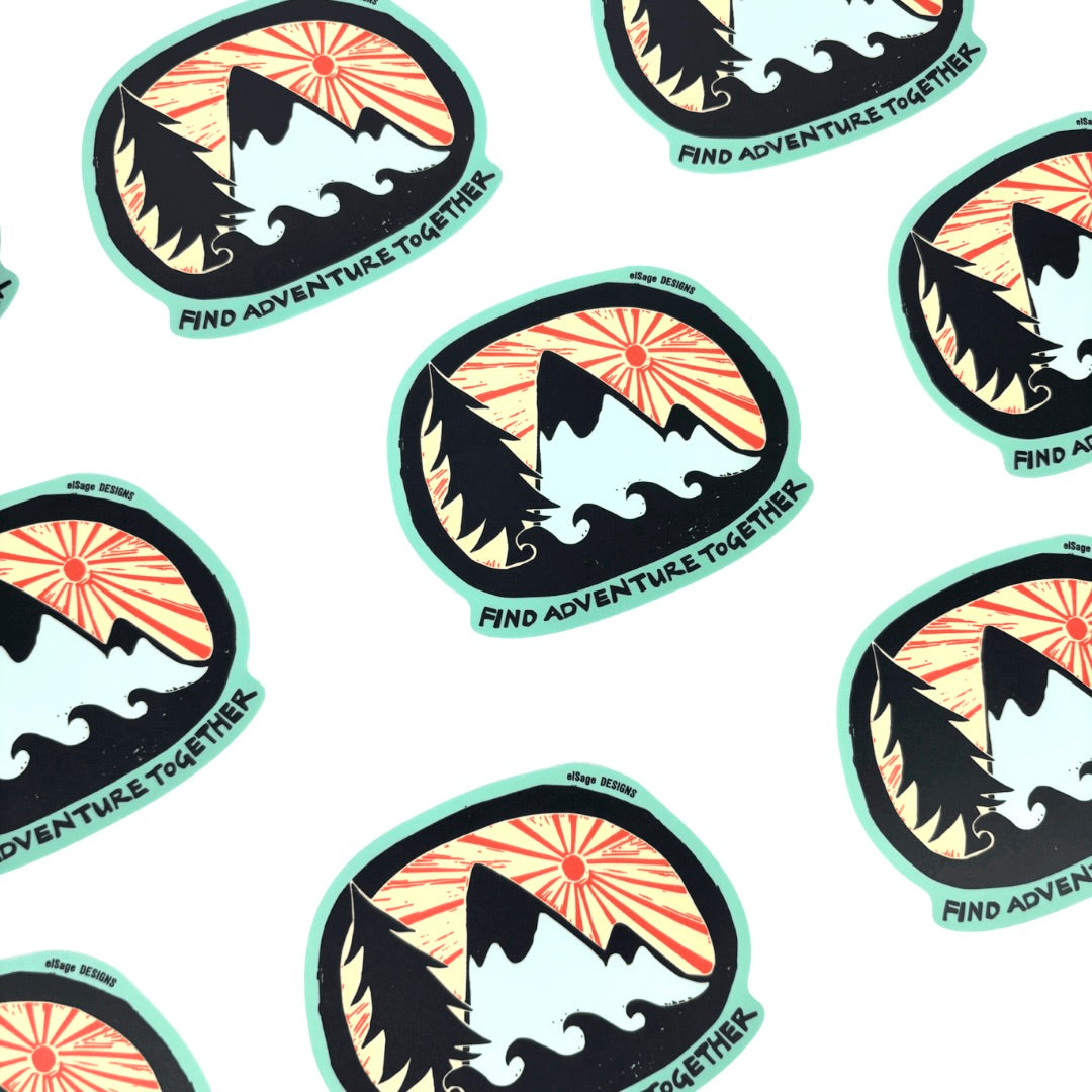 Find Adventure Together Sticker