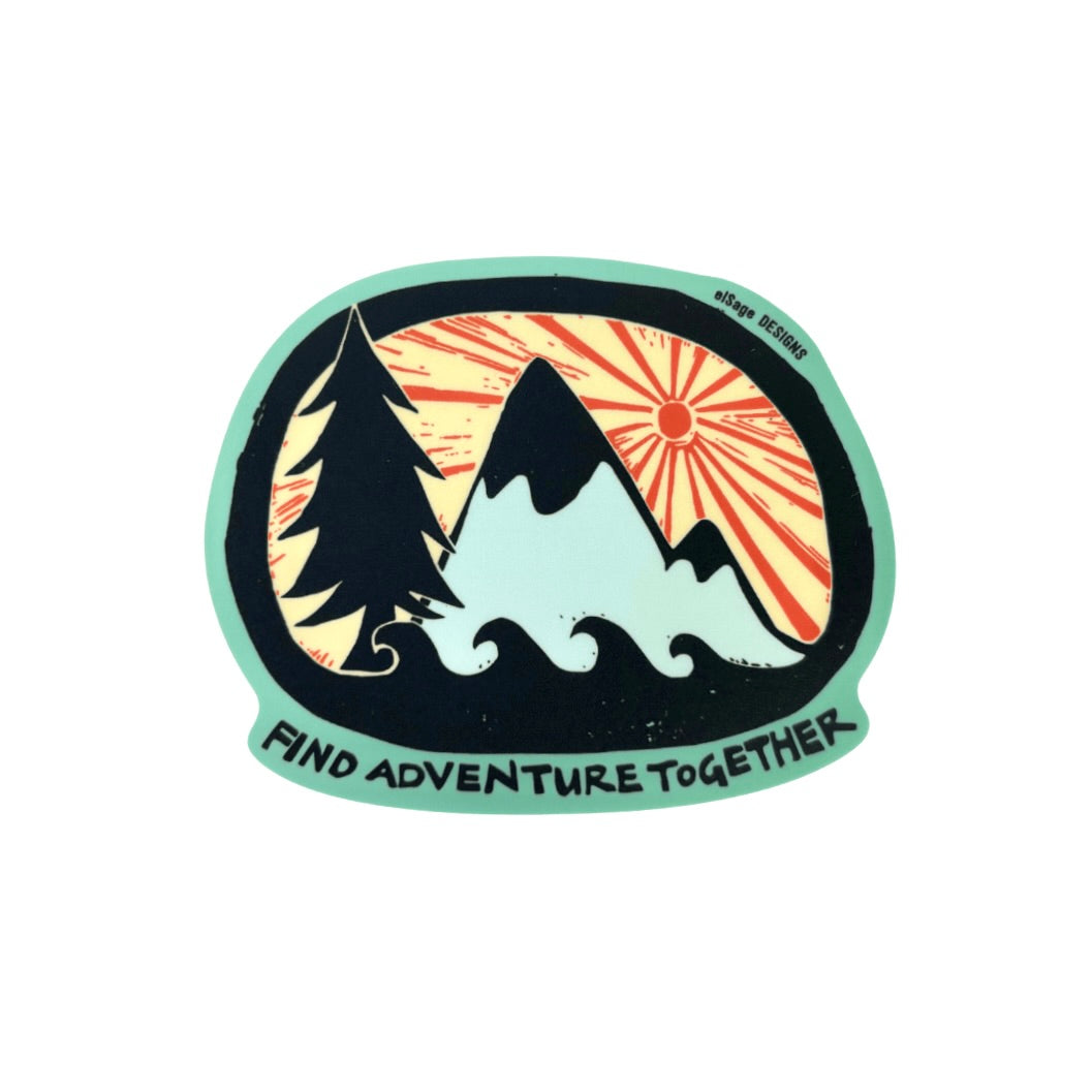 Find Adventure Together Sticker