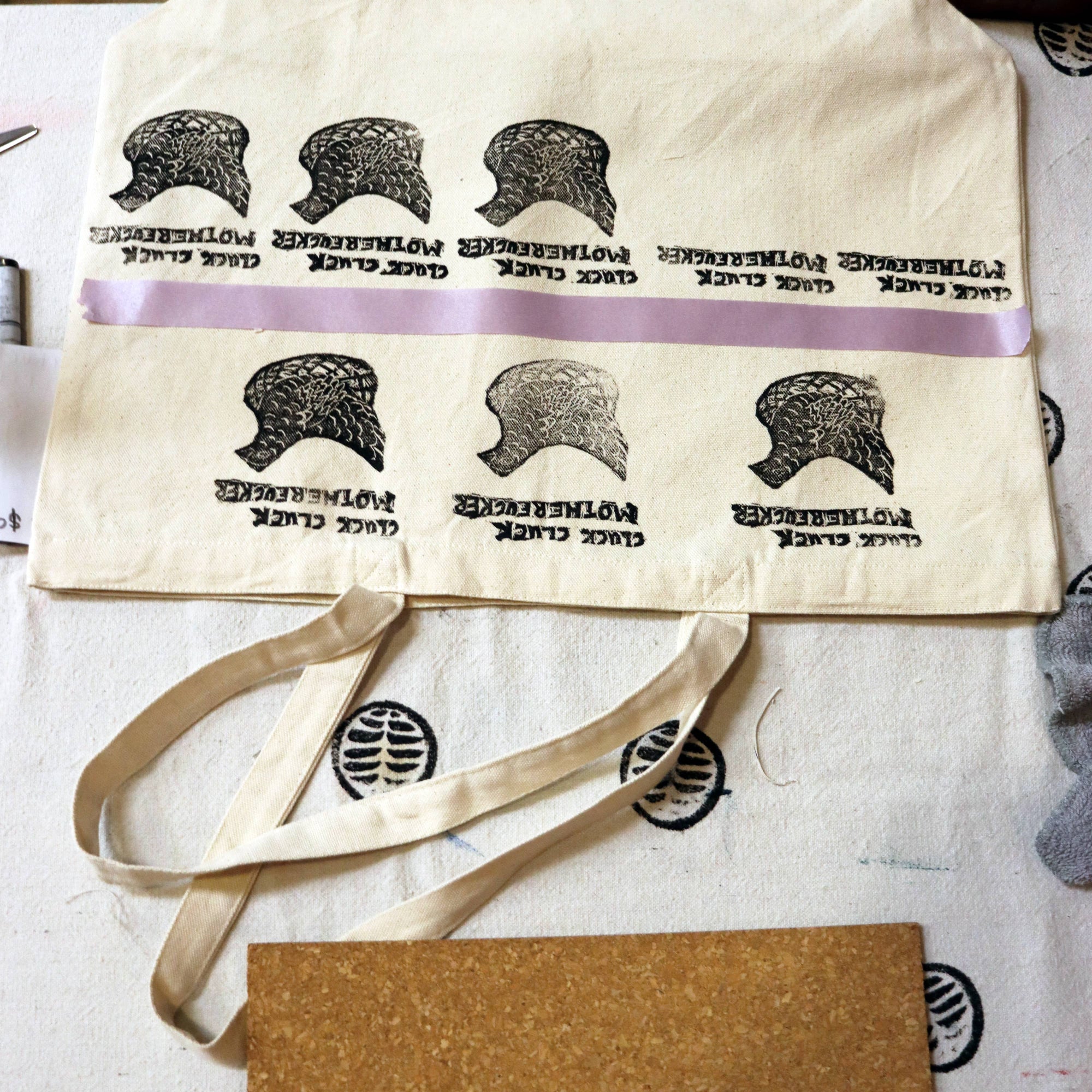 Block Print Workshop: Learn To Carve & Print, Tote Bag