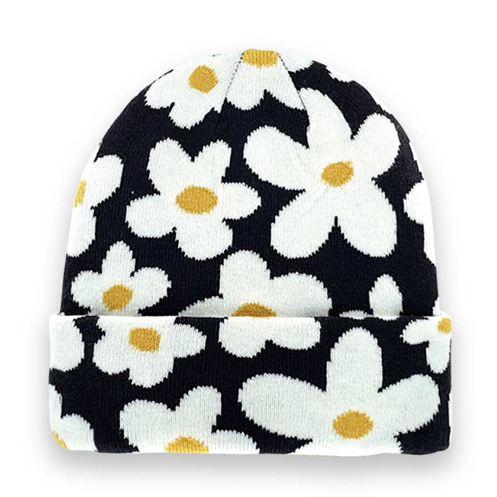 Bright Patterned Cuff Beanies