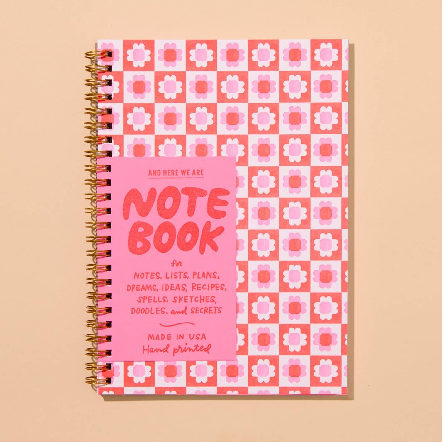 Letterpress Spiral Notebooks and Notepads