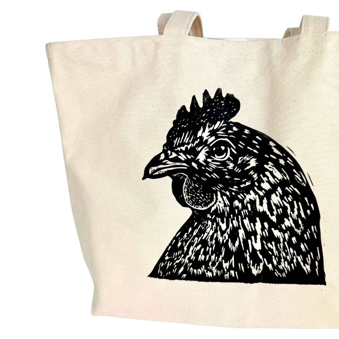 Pretty Chicken Large Tote Bag