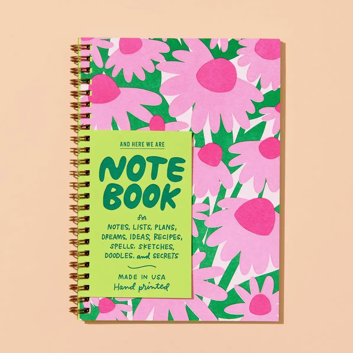 Letterpress Spiral Notebooks and Notepads