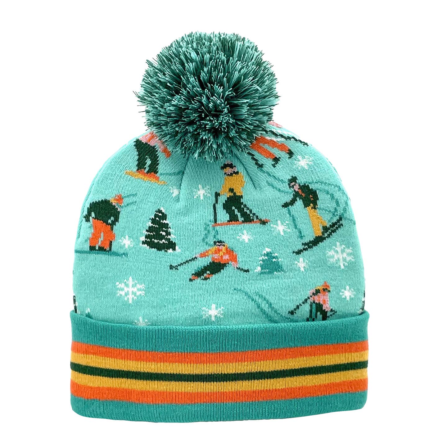 Bright Patterned Cuff Beanies