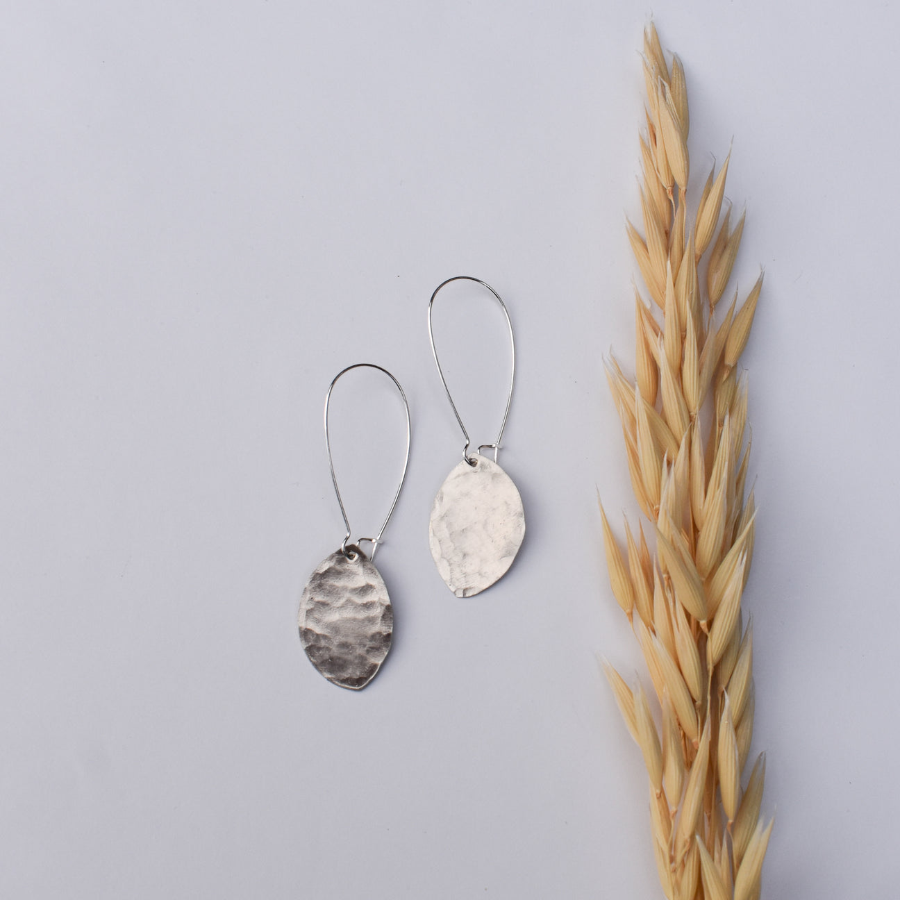 Geometric Hammered Metal Earrings