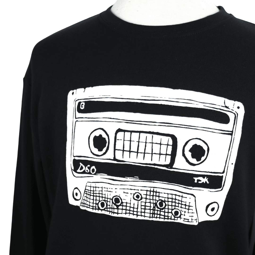 Mixtape Unisex Fleece Pullover Crewneck in Black