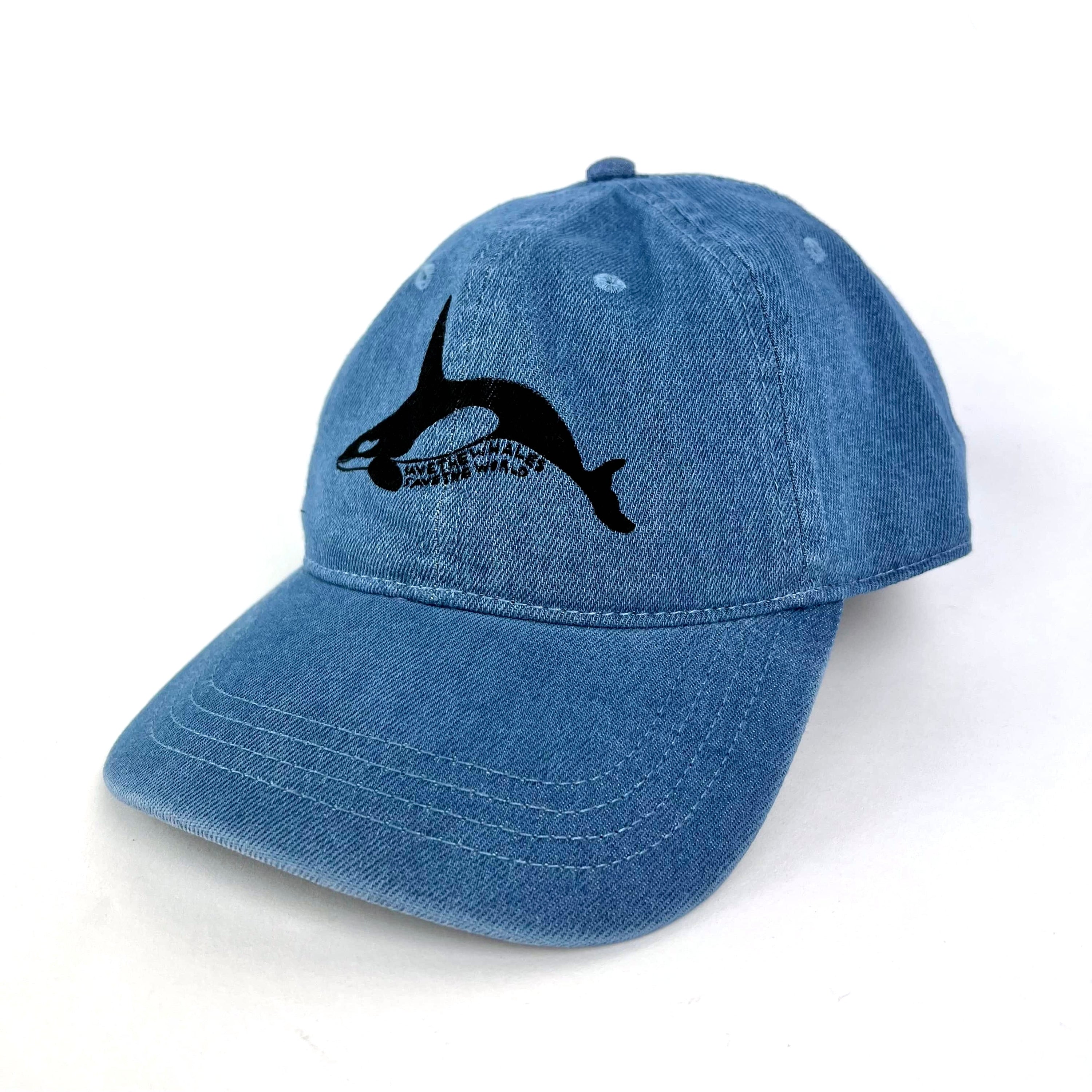 Orca Save The Whales hat in denim