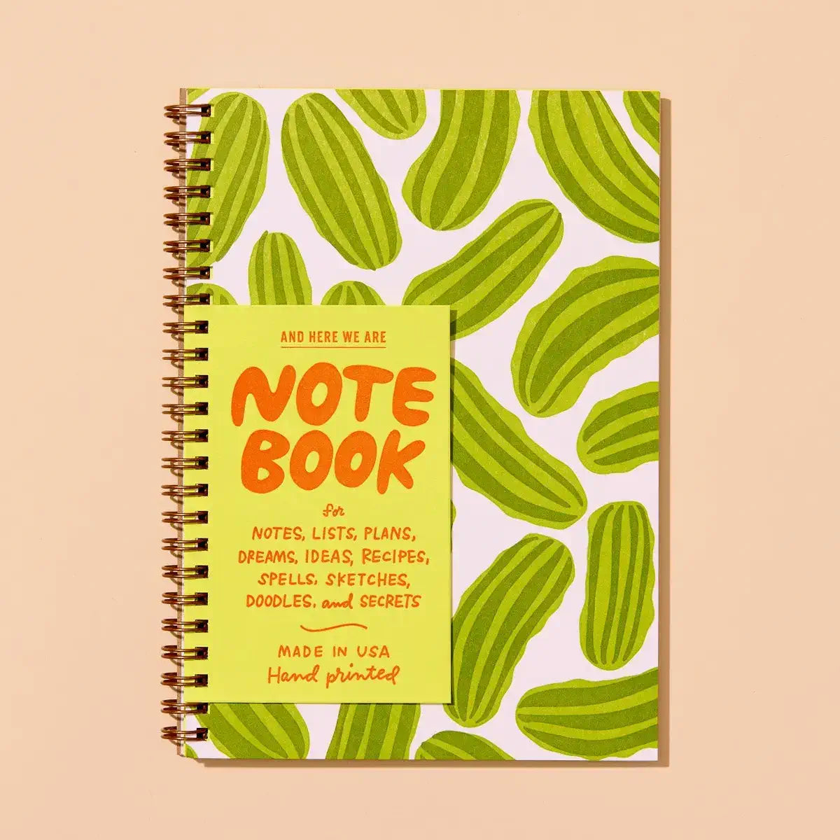 Letterpress Spiral Notebooks and Notepads