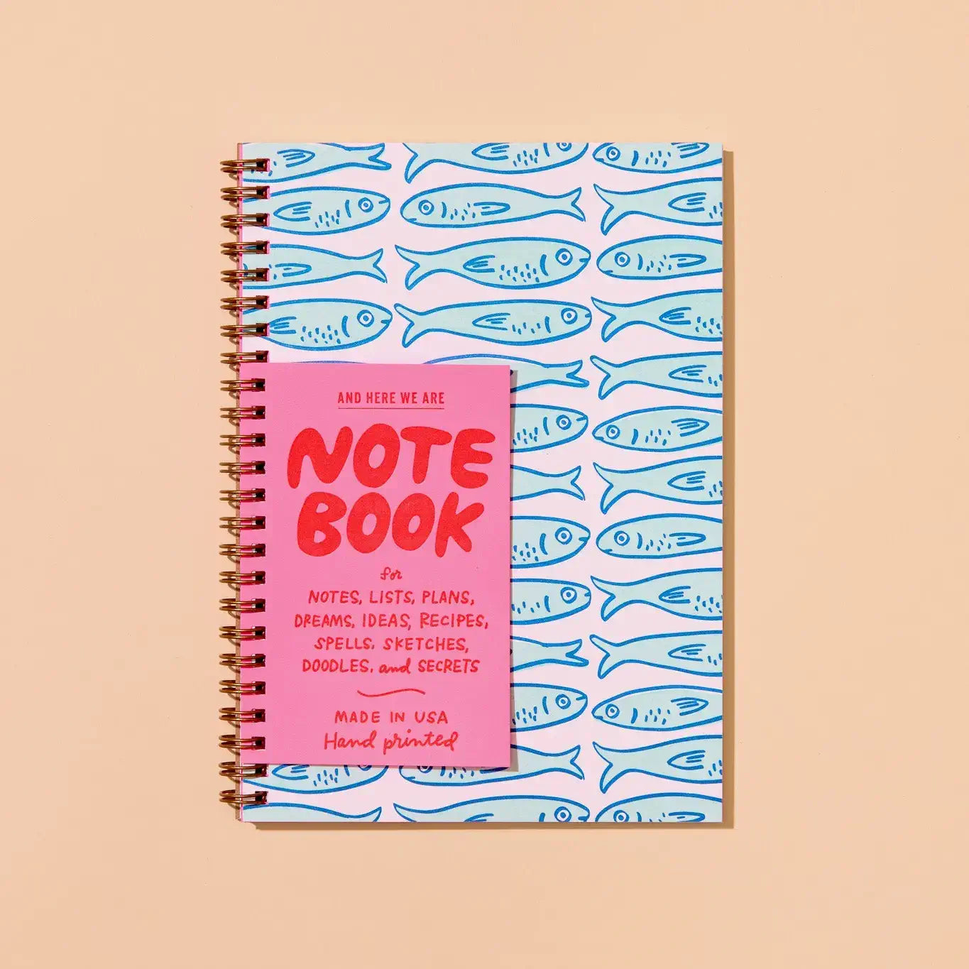 Letterpress Spiral Notebooks and Notepads