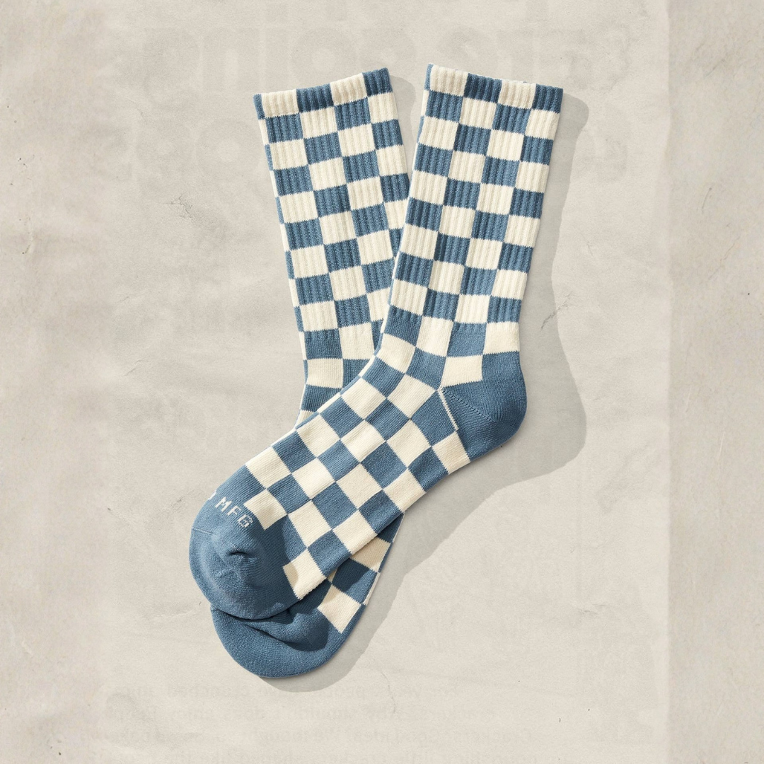 Checkerboard Crew Socks