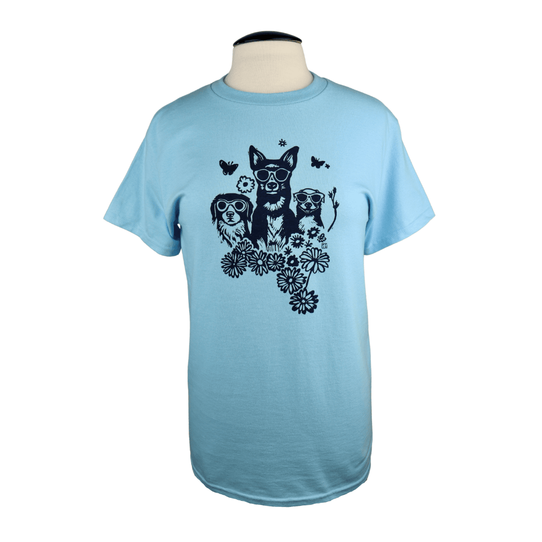Squad Unisex Cotton Tee in Sky Blue
