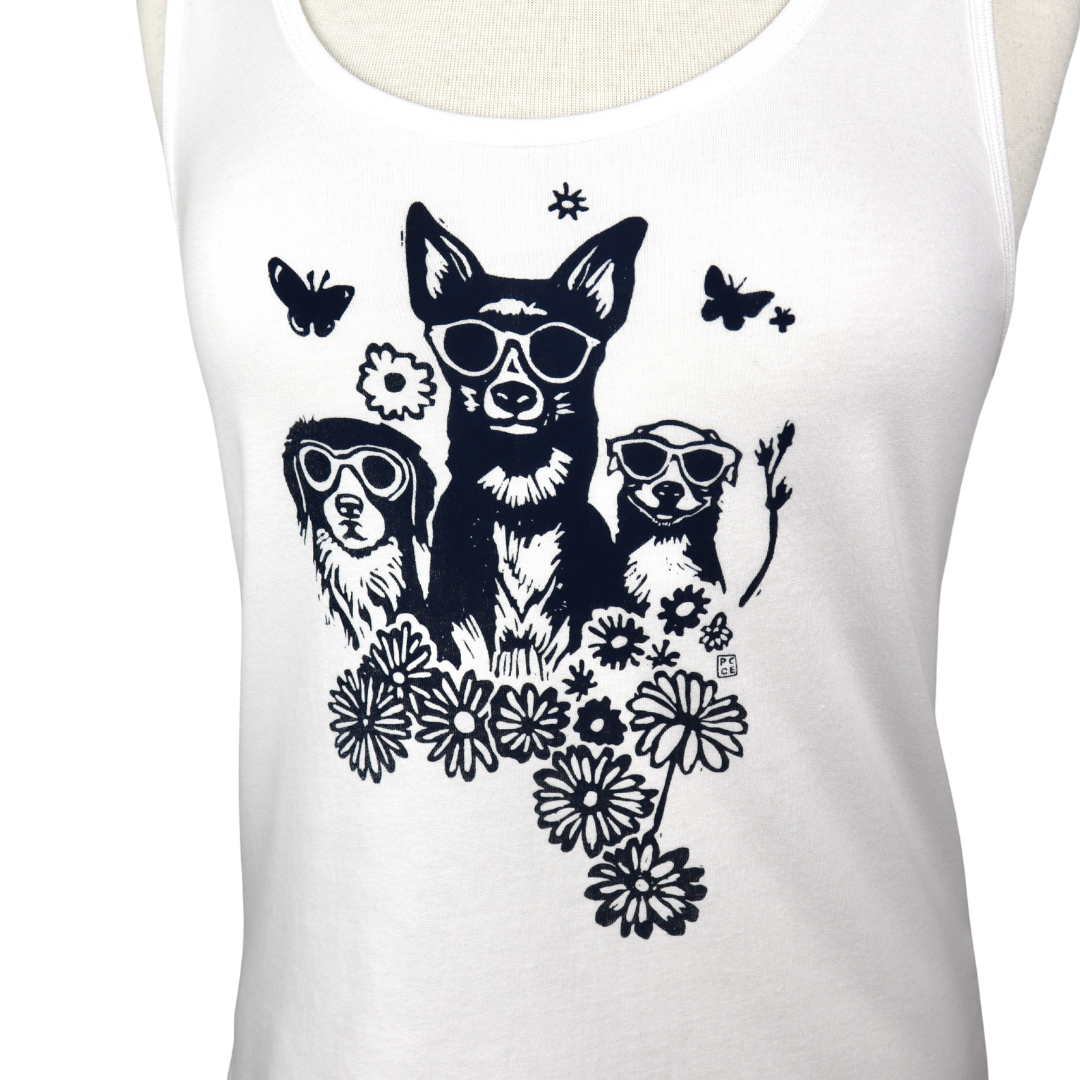 Squad Feminine Fit Cotton Tank in White
