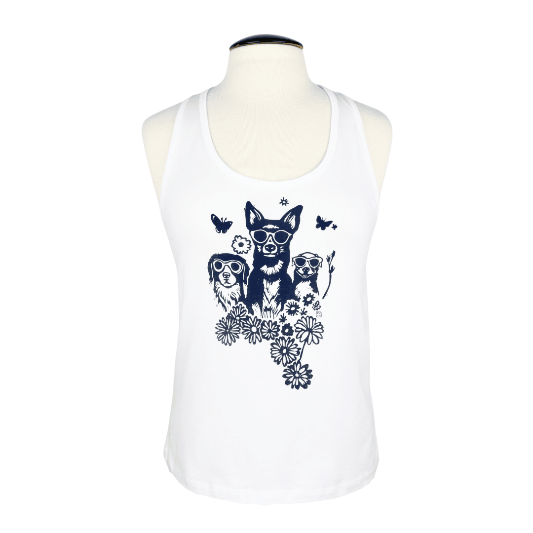 Squad Feminine Fit Cotton Tank in White