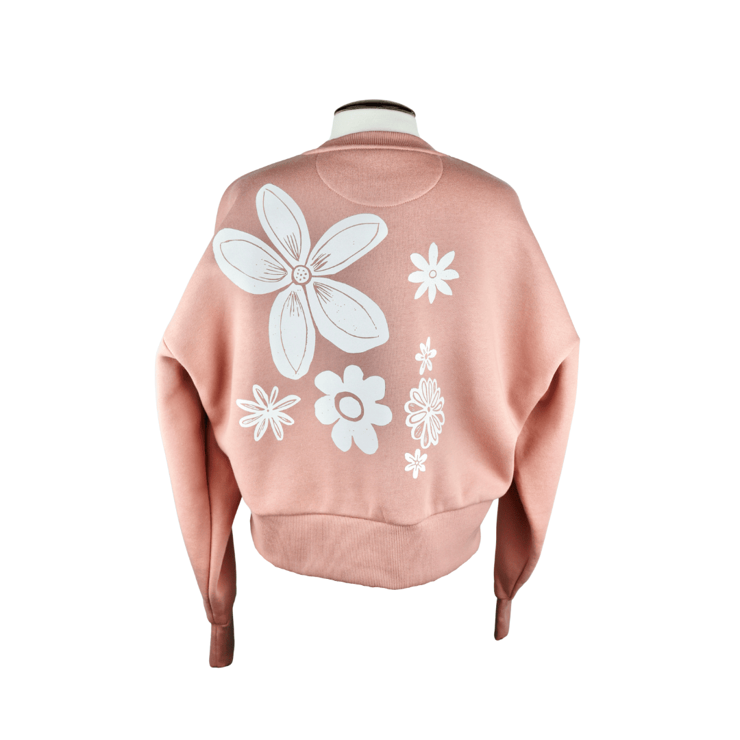 Stay Wild Feminine Heavyweight Cropped Sweatshirt in Desert Pink