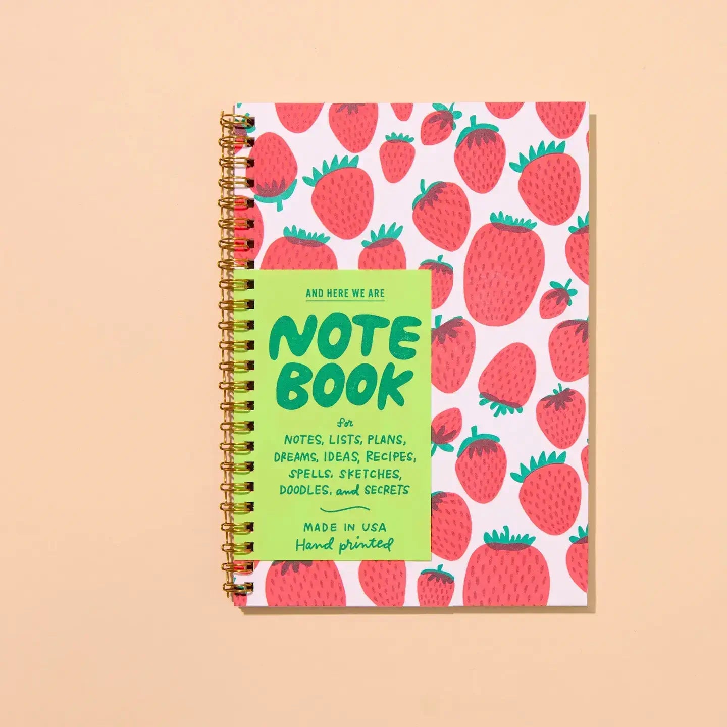 Letterpress Spiral Notebooks and Notepads