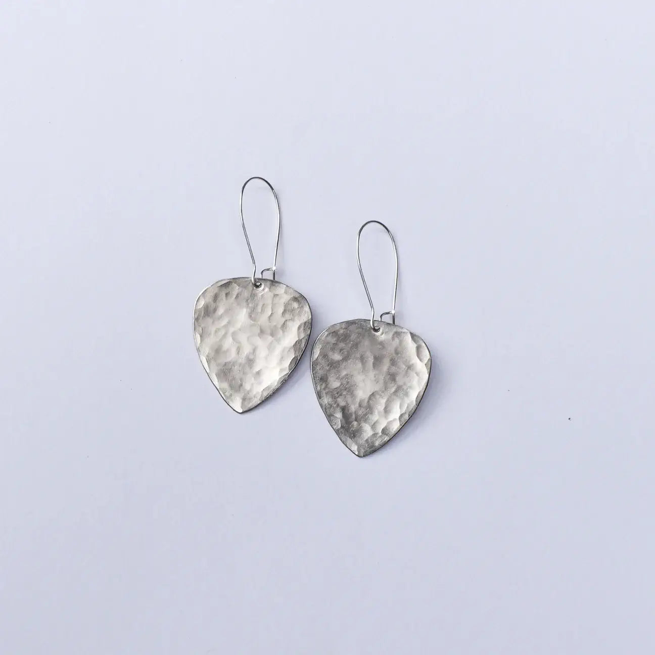 Geometric Hammered Metal Earrings