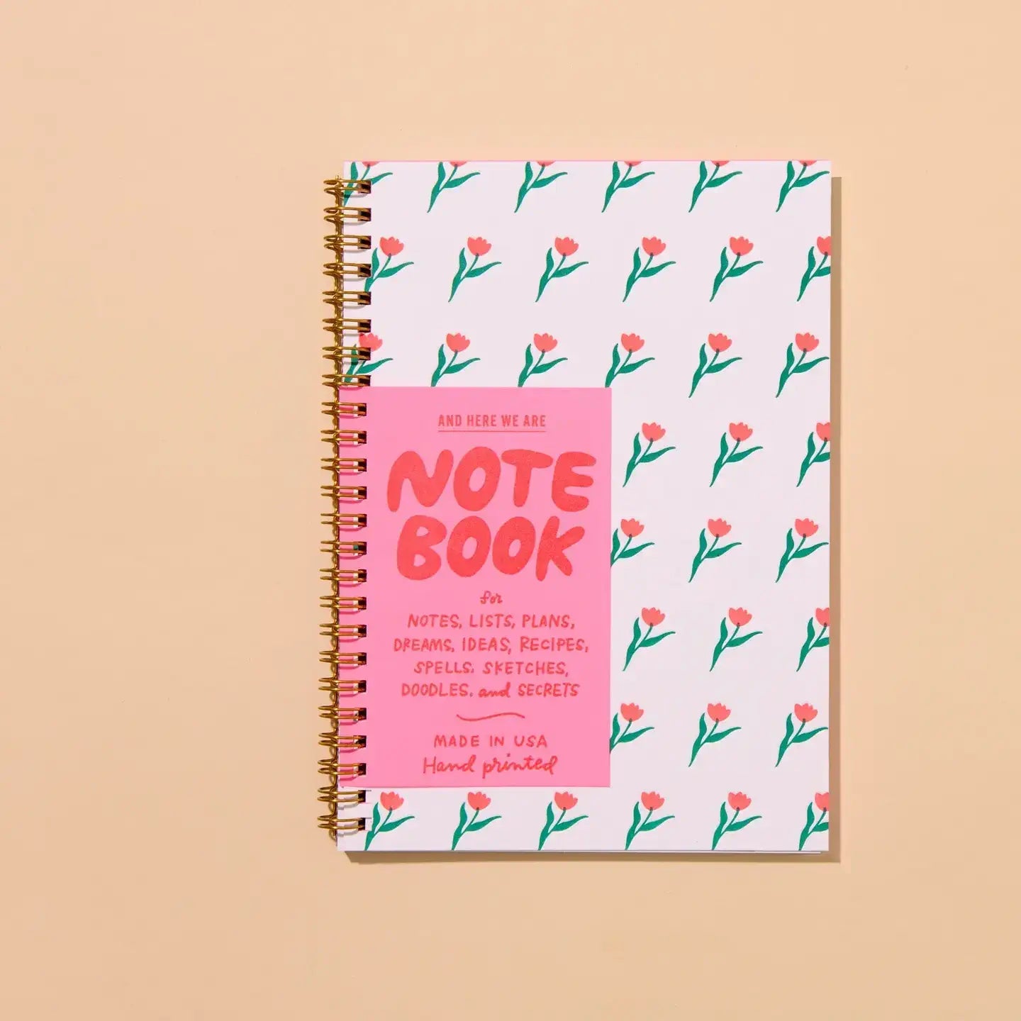 Letterpress Spiral Notebooks and Notepads
