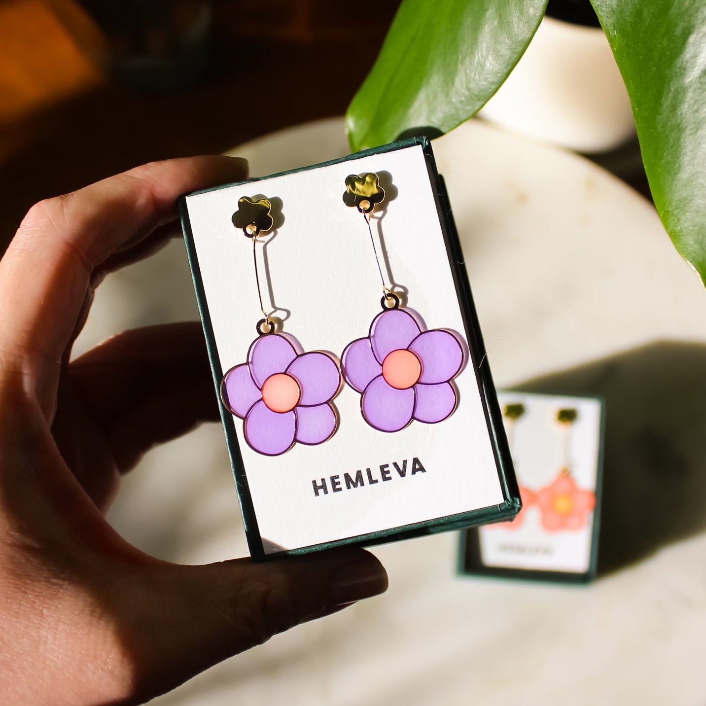 Enamel Drop Earrings