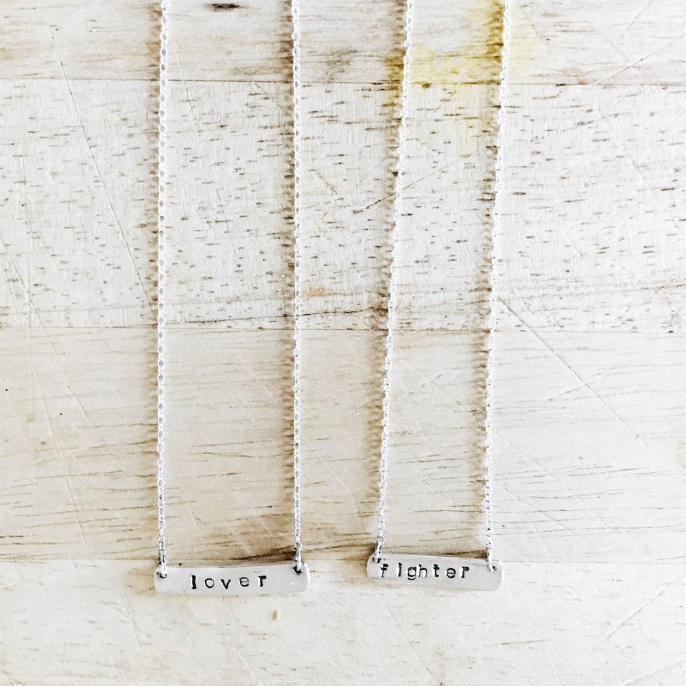 Mantra Necklace by loving anvil jewelry
