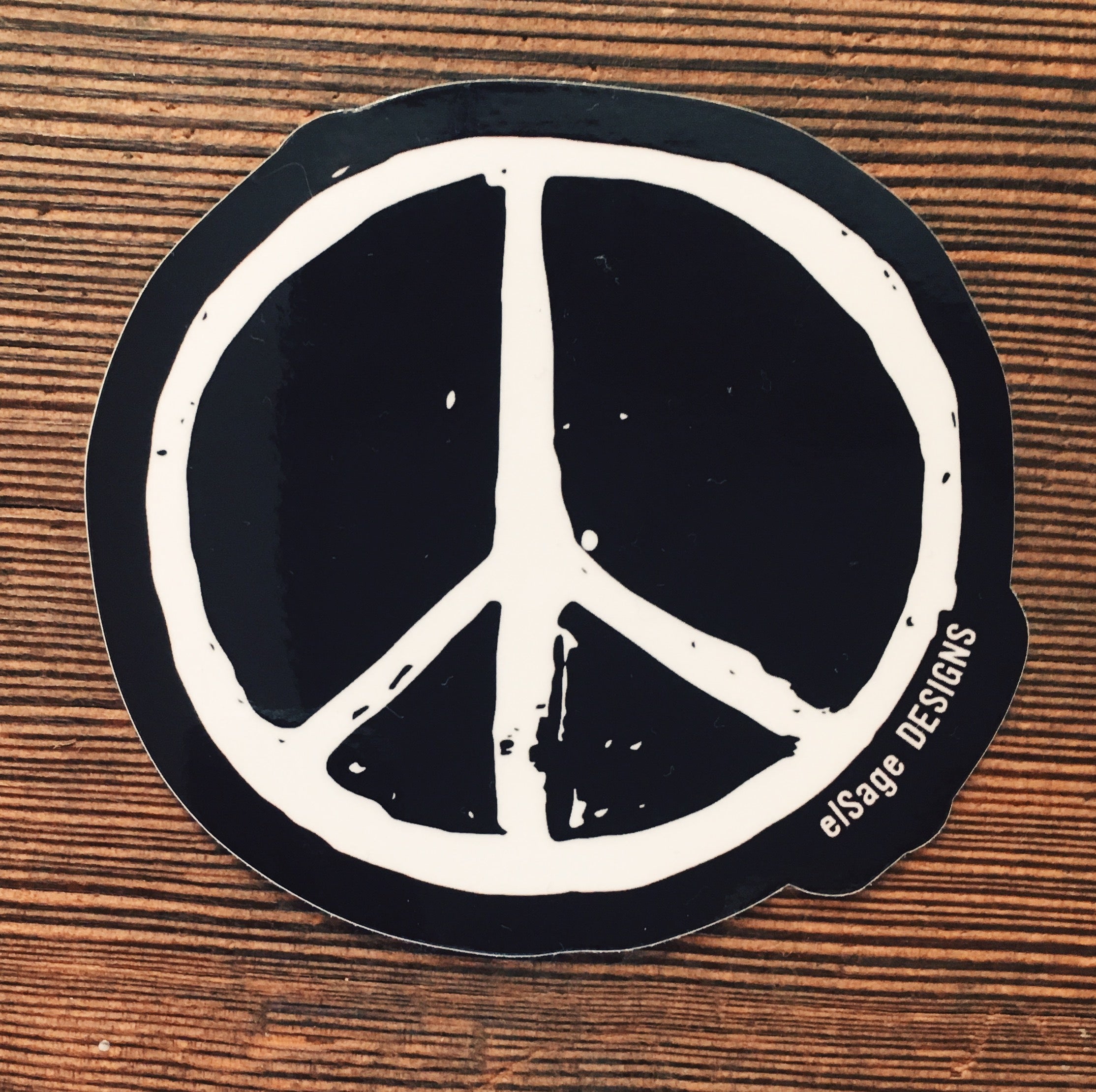 Peace Sticker in Black and White