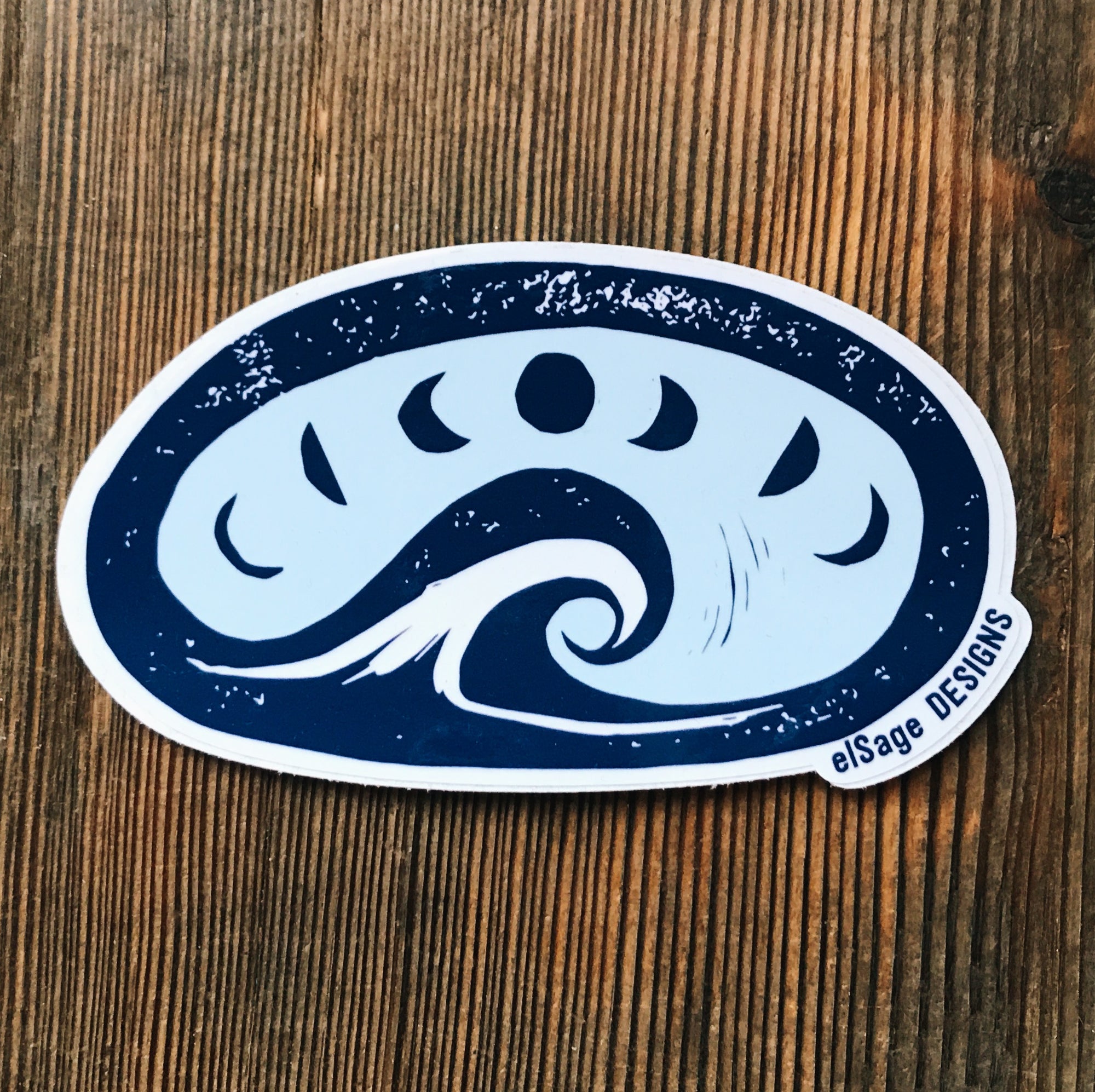 Moon Wave Sticker